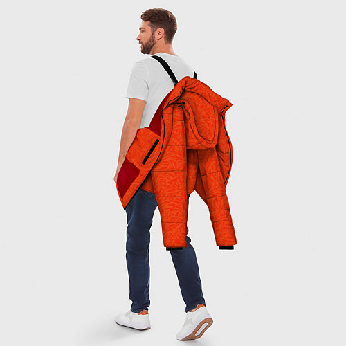 Мужская зимняя куртка Насыщенный красно-оранжевый / 3D-Красный – фото 5
