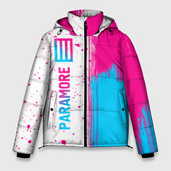 Мужская зимняя куртка Paramore neon gradient style по-вертикали