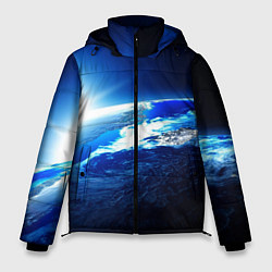 Куртка зимняя мужская Восход солнца в космосе, цвет: 3D-красный