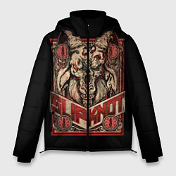 Куртка зимняя мужская Slipknot Бафомет, цвет: 3D-светло-серый