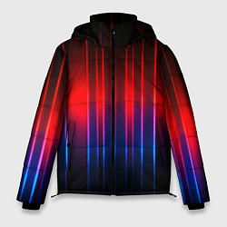 Куртка зимняя мужская Неоновый узор неоновая шкала, цвет: 3D-светло-серый