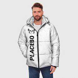 Куртка зимняя мужская Placebo glitch на светлом фоне по-вертикали, цвет: 3D-черный — фото 2