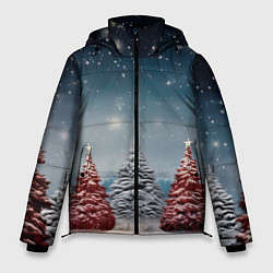 Мужская зимняя куртка Волшебство зимней природы иней на деревьях