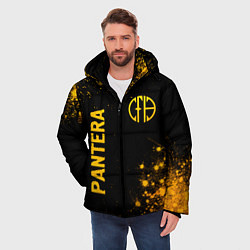 Куртка зимняя мужская Pantera - gold gradient вертикально, цвет: 3D-черный — фото 2