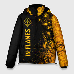 Куртка зимняя мужская In Flames - gold gradient по-вертикали, цвет: 3D-черный