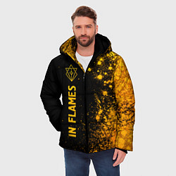 Куртка зимняя мужская In Flames - gold gradient по-вертикали, цвет: 3D-черный — фото 2