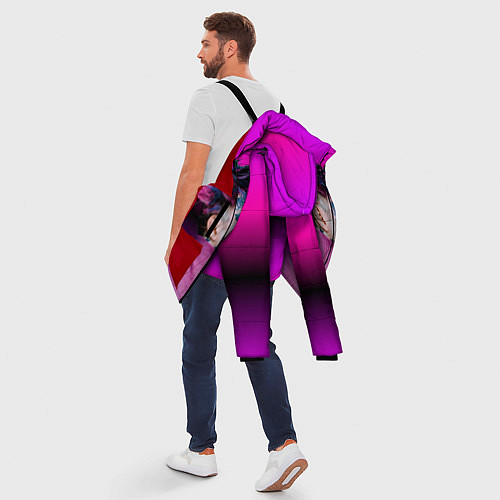 Мужская зимняя куртка Lil Peep фиолетовый лук / 3D-Красный – фото 5