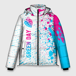 Мужская зимняя куртка Green Day neon gradient style по-вертикали