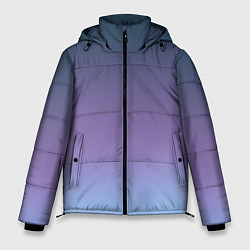 Куртка зимняя мужская Градиент синий фиолетовый голубой, цвет: 3D-черный