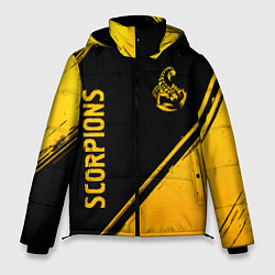 Куртка зимняя мужская Scorpions - gold gradient вертикально, цвет: 3D-черный