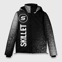 Куртка зимняя мужская Skillet glitch на темном фоне по-вертикали, цвет: 3D-черный