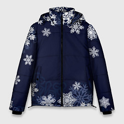 Куртка зимняя мужская Воздушные снежинки, цвет: 3D-черный