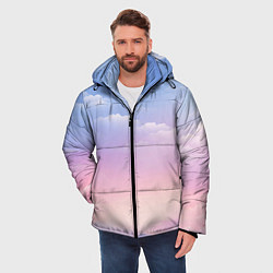Куртка зимняя мужская Нежные краски неба, цвет: 3D-черный — фото 2