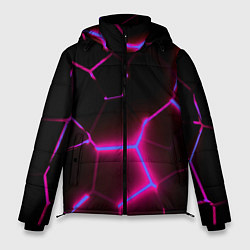 Куртка зимняя мужская Неоновые плиты, цвет: 3D-красный