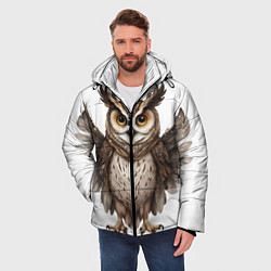 Куртка зимняя мужская Совушка с крыльями, цвет: 3D-светло-серый — фото 2