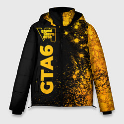 Куртка зимняя мужская GTA6 - gold gradient по-вертикали, цвет: 3D-черный