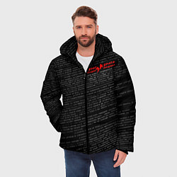 Куртка зимняя мужская Брат за брата и пацан за пацана и набор цитаты из, цвет: 3D-черный — фото 2