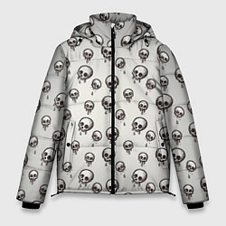 Куртка зимняя мужская Мультяшные черепки абстрактный паттерн, цвет: 3D-черный