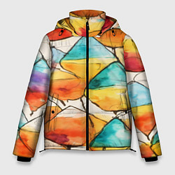 Куртка зимняя мужская Фонарики, цвет: 3D-черный