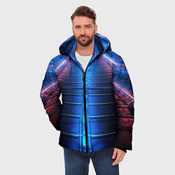 Куртка зимняя мужская Неоновый путь, цвет: 3D-светло-серый — фото 2