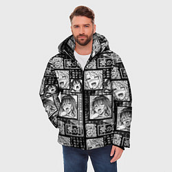 Куртка зимняя мужская Ahegao cartoon, цвет: 3D-черный — фото 2