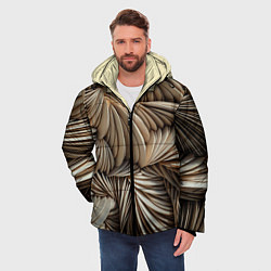Куртка зимняя мужская Текстурные фоны, цвет: 3D-светло-серый — фото 2