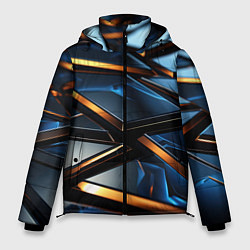 Куртка зимняя мужская Объемные блестящие плиты, цвет: 3D-светло-серый