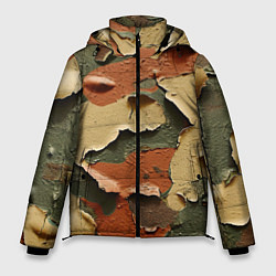 Мужская зимняя куртка Реалистичный камуфляж из краски