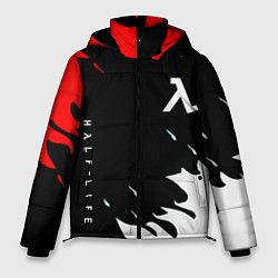 Куртка зимняя мужская Half life текстура огонь, цвет: 3D-светло-серый