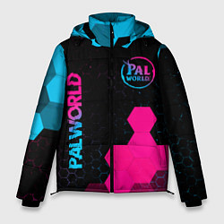 Куртка зимняя мужская Palworld - neon gradient вертикально, цвет: 3D-черный