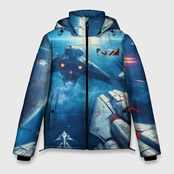 Куртка зимняя мужская Mass Effect - space neon, цвет: 3D-черный