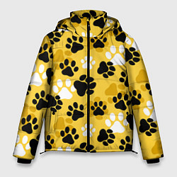 Куртка зимняя мужская Собачьи следы, цвет: 3D-красный