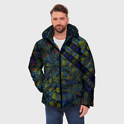 Куртка зимняя мужская Креативный геометрический узор, цвет: 3D-черный — фото 2