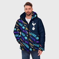 Куртка зимняя мужская Tottenham градиентные мячи, цвет: 3D-черный — фото 2