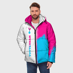 Куртка зимняя мужская Tottenham neon gradient style по-вертикали, цвет: 3D-черный — фото 2