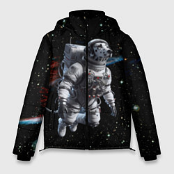 Куртка зимняя мужская The dalmatian brave cosmonaut - ai art, цвет: 3D-черный