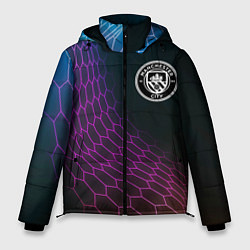 Куртка зимняя мужская Manchester City футбольная сетка, цвет: 3D-черный