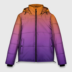 Мужская зимняя куртка Градиент оранжево-фиолетовый