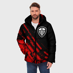 Куртка зимняя мужская Leeds United sport grunge, цвет: 3D-красный — фото 2