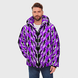 Куртка зимняя мужская Фиолетовая техно броня, цвет: 3D-черный — фото 2
