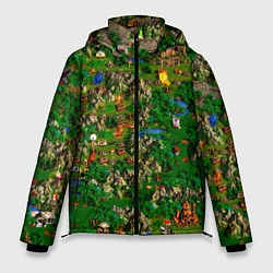 Куртка зимняя мужская Карта из Героев 3, цвет: 3D-красный