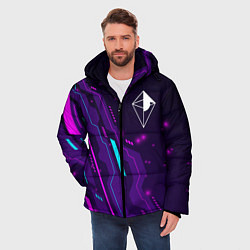 Куртка зимняя мужская No Mans Sky neon gaming, цвет: 3D-черный — фото 2