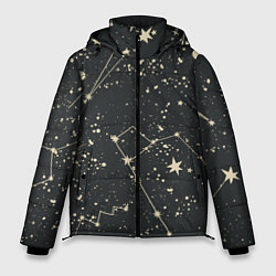 Куртка зимняя мужская Звёздная карта, цвет: 3D-красный