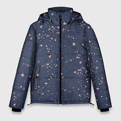 Куртка зимняя мужская Космическое поле звёзд, цвет: 3D-светло-серый
