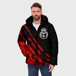 Куртка зимняя мужская Real Madrid sport grunge, цвет: 3D-красный — фото 2