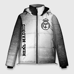 Куртка зимняя мужская Real Madrid sport на светлом фоне вертикально, цвет: 3D-черный