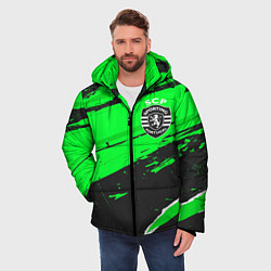 Куртка зимняя мужская Sporting sport green, цвет: 3D-черный — фото 2