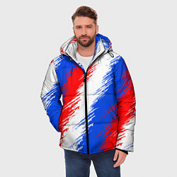 Куртка зимняя мужская Триколор штрихи красок, цвет: 3D-черный — фото 2