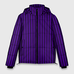 Куртка зимняя мужская Яркий фиолетовый в полоску, цвет: 3D-светло-серый