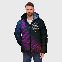 Куртка зимняя мужская Roma футбольная сетка, цвет: 3D-черный — фото 2